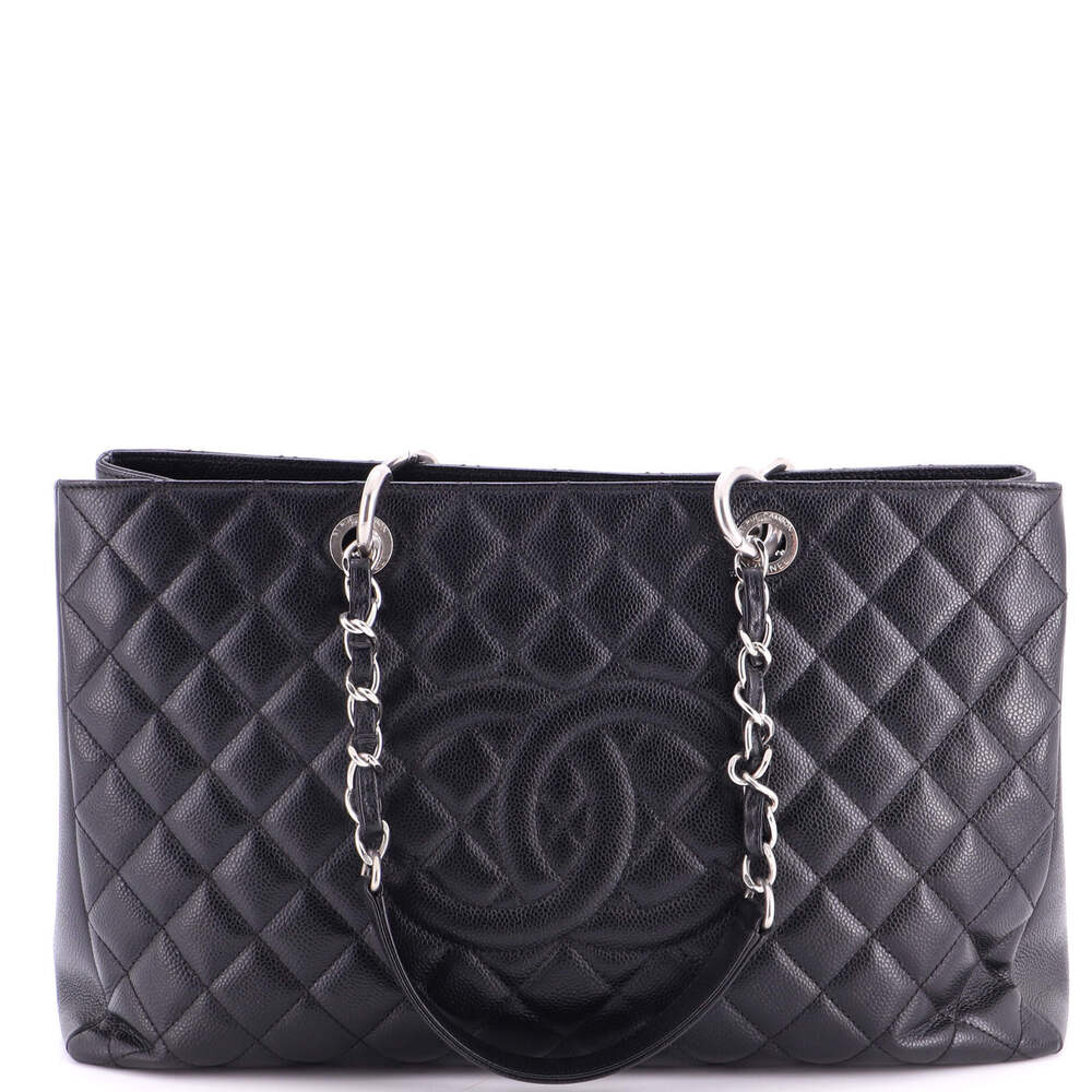 Chanel XL Grand Shopping Tote Quilted Caviar